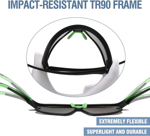 DUCO Kids Sunglasses - Lightweight TR90 Frame with UV400 Protection | Sports Cycling Shades for Boys & Girls DK268