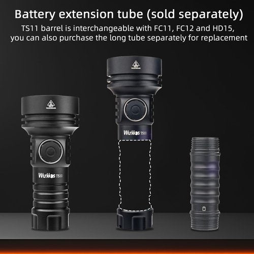 Wurkkos TS11 EDC Flashlight Rechargeable,Super Bright Led Pocket Flashlight with 616M Beam Distance,Compact LED Flashlight with Anduril 2.0 UI and SFT40 Led(Black)