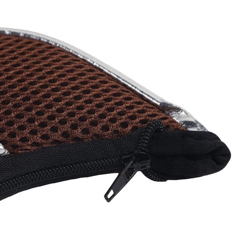 Andux Mesh Golf Iron Club Head Covers with Zipper Left and Right Handed 10pcs/Set (Coffee/Gray)