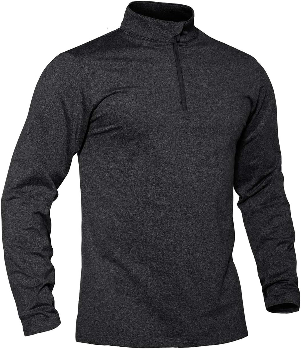 TACVASEN Men's Quarter Zip Pullover | Fleece-Lined Thermal Golf Sweatshirt in Various Sizes