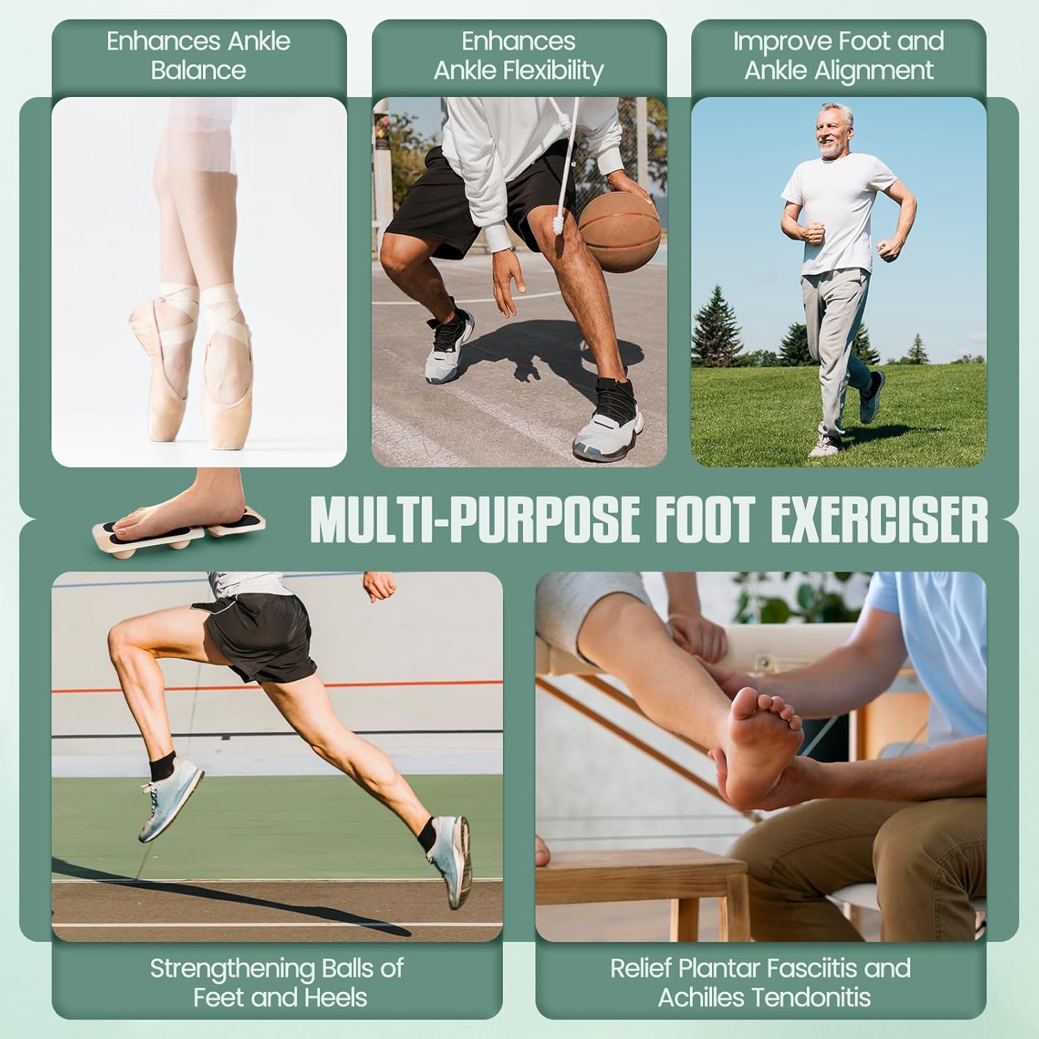 Skiennix Ankle Strengthener - 3 Adjustable Levels for Foot Training | Ideal for Athletes & Rehab