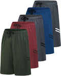 Real Essentials Men's Dry-Fit Shorts - 9" Athletic Gym & Workout Shorts with Pockets | Casual & Basketball
