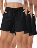 ZUTY Women's Athletic Shorts - Lightweight Quick-Dry Running Shorts with Pockets | 3-Pack