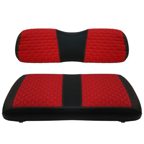 XUANYUDG0769 Golf Cart Front Seat Covers for EZGO TXT 1994-2013 OEM Seat Cushion, Adjustable Buckles/No Stapler Required, Black/Green/Red/Blue