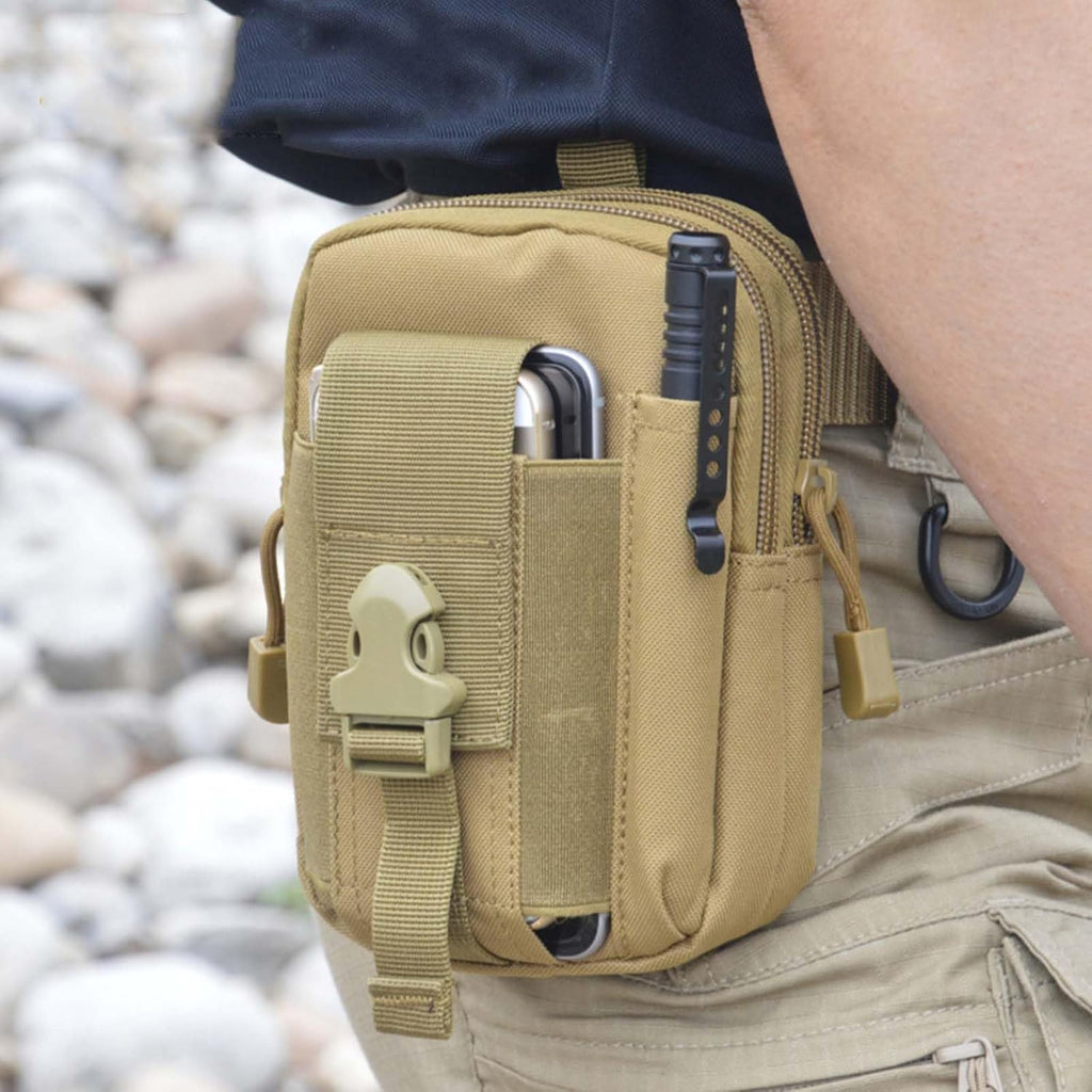 Skiennix Tactical Molle Phone Pouch - EDC Utility Waist Bag for Men | Small Cell Phone Holster