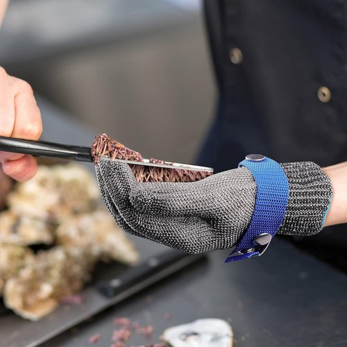 Herda Level 9 Cut Resistant Gloves - Chef Safety Gloves for Meat Cutting & Oyster Shucking | Size M