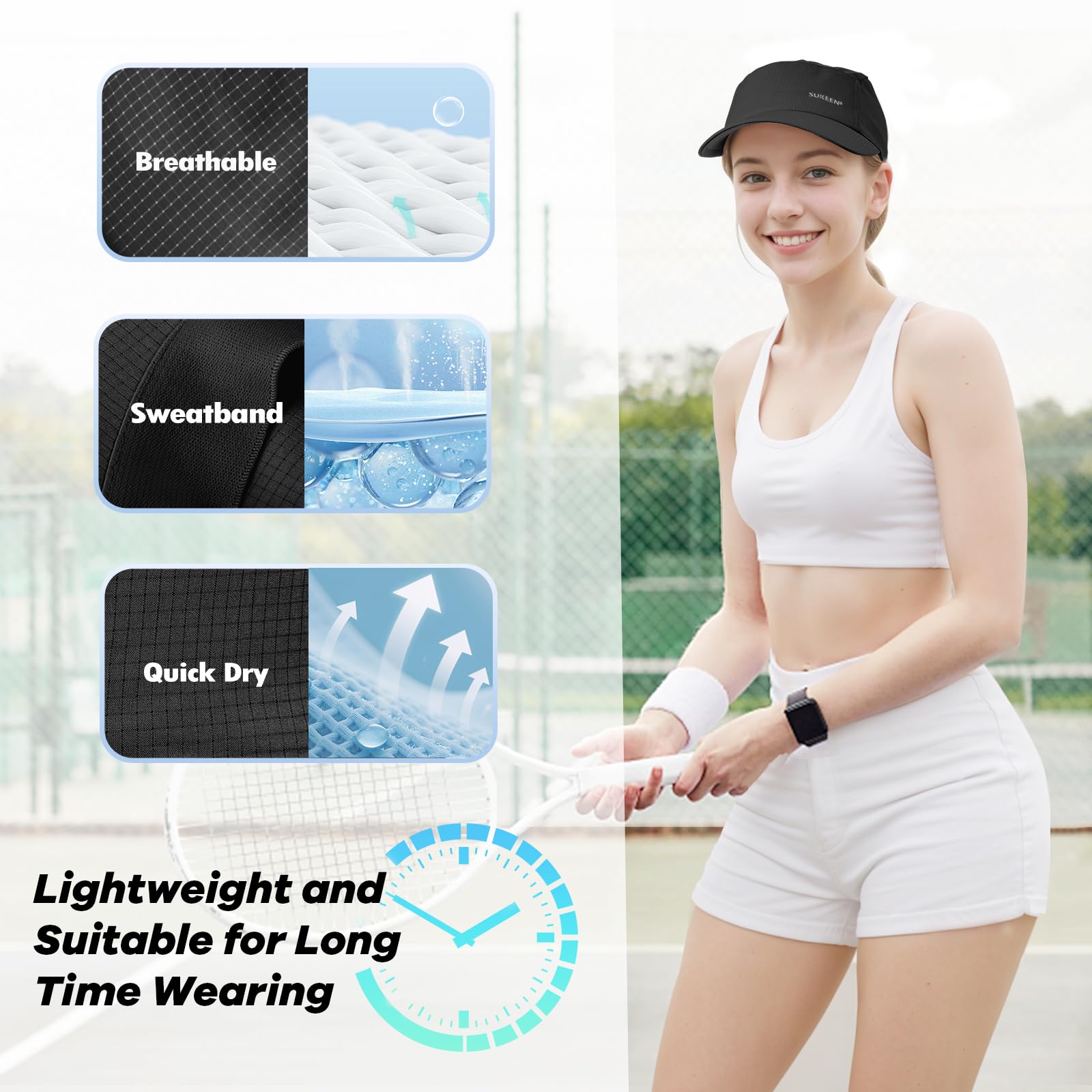 Sukeen Lightweight Running Hat for Women Sports Baseball Cap Unstructured