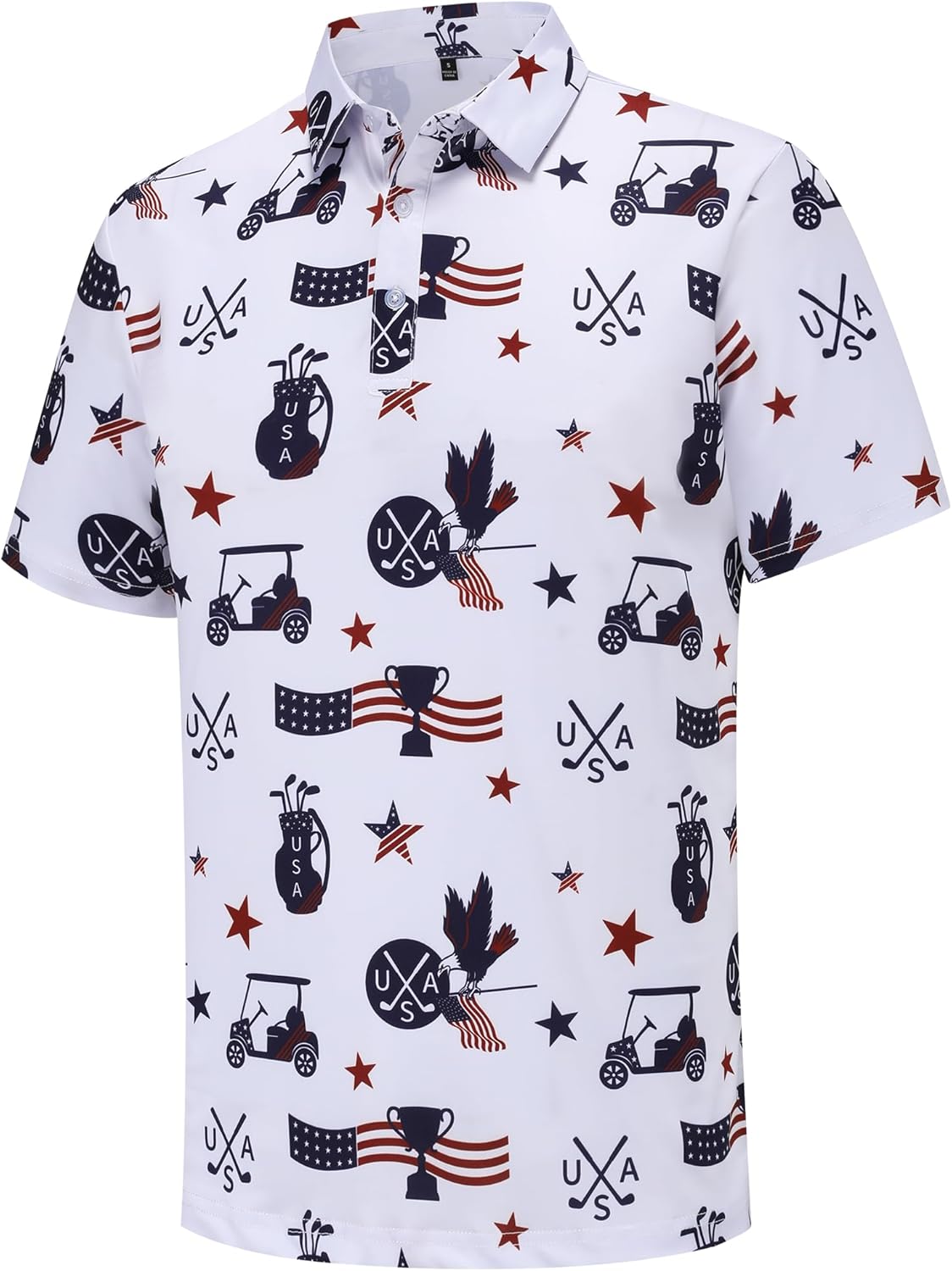 Skiennix Men's Golf Polo Shirt - Short Sleeve Moisture-Wicking Performance | Casual Funny Print