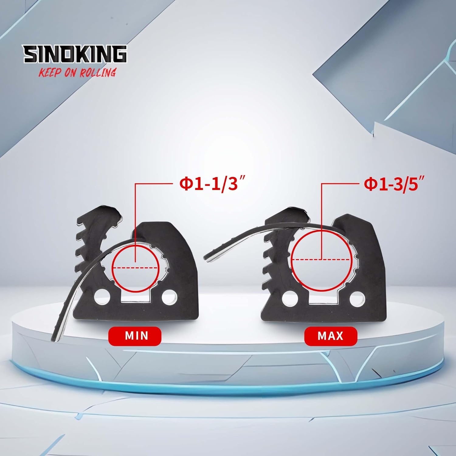 SINOKING Rubber Shovel Mount - Tool Clamp for 1-1/8" to 1-1/2" Objects | Off-Road 4X4 Car Accessory