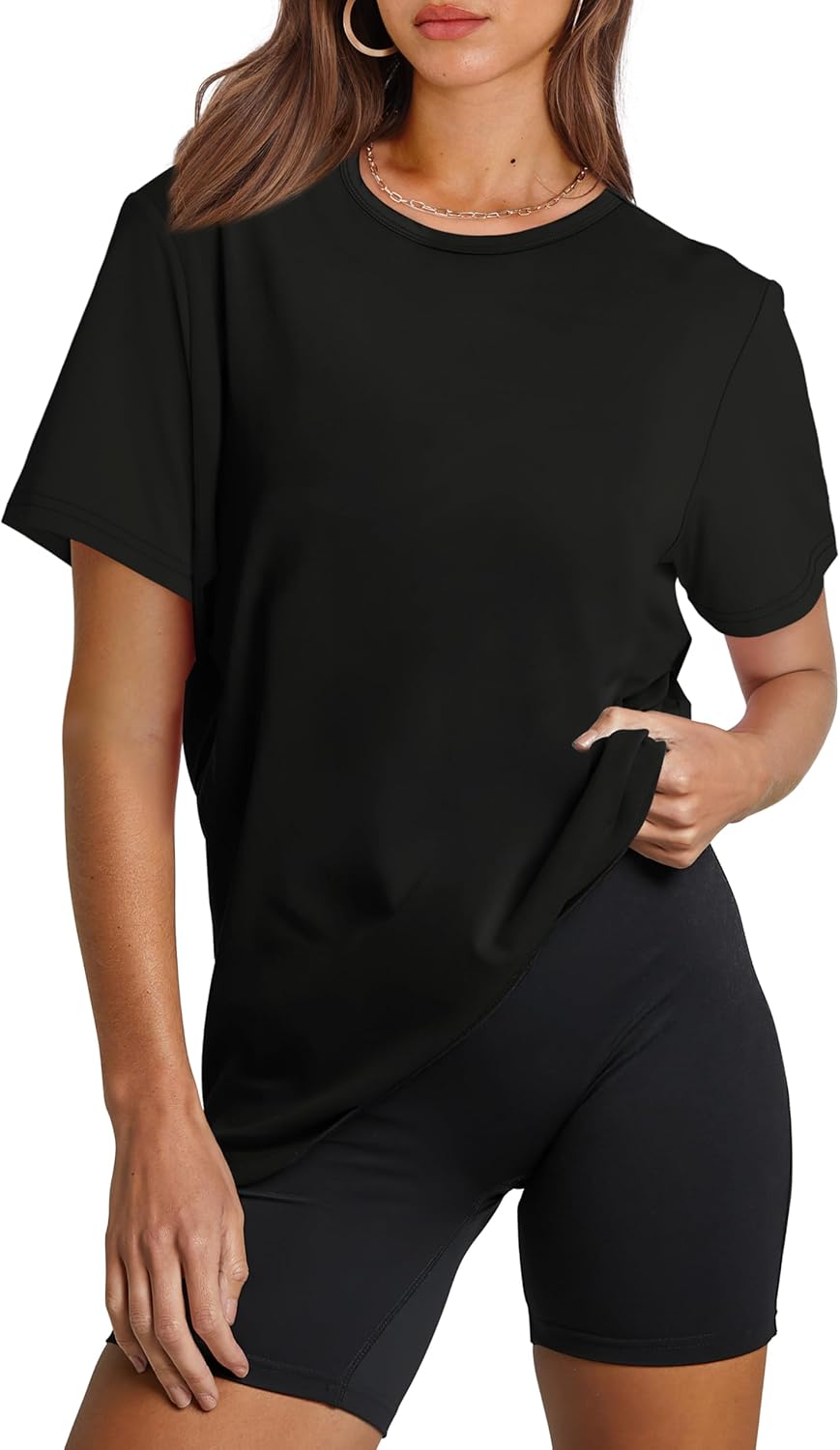 OFEEFAN Women's Workout Top - UPF 50+ Quick-Dry Breathable Tee for Yoga, Running & Hiking