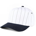 Two Tone Vintage Snapback Hat - Pinstripe - Navy/White