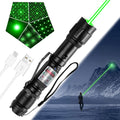 Skiennix Rechargeable Green Light Flashlight - Long Range Adjustable Focus for Outdoor Use & Presentations