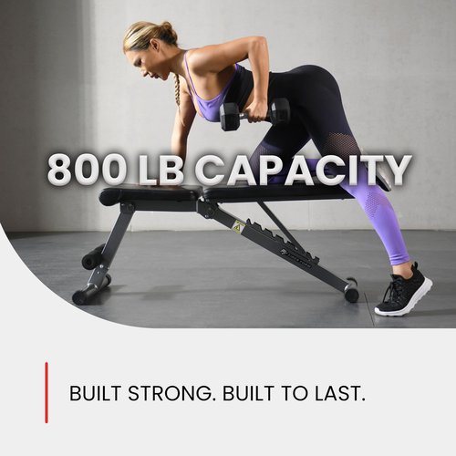 FF Finer Form 5-in-1 Weight Bench, Adjustable & Foldable for Bench Press, Strength Training and Full Body Workout, Perfect for Dumbbell Sets or an Adjustable Dumbbell Set in Your Home Gym