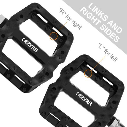 MZYRH Mountain Bike Pedal 9/16" 3 Sealed Bearings Lightweight Non-Slip Nylon Fiber Bicycle Platform Pedals for Road BMX MTB