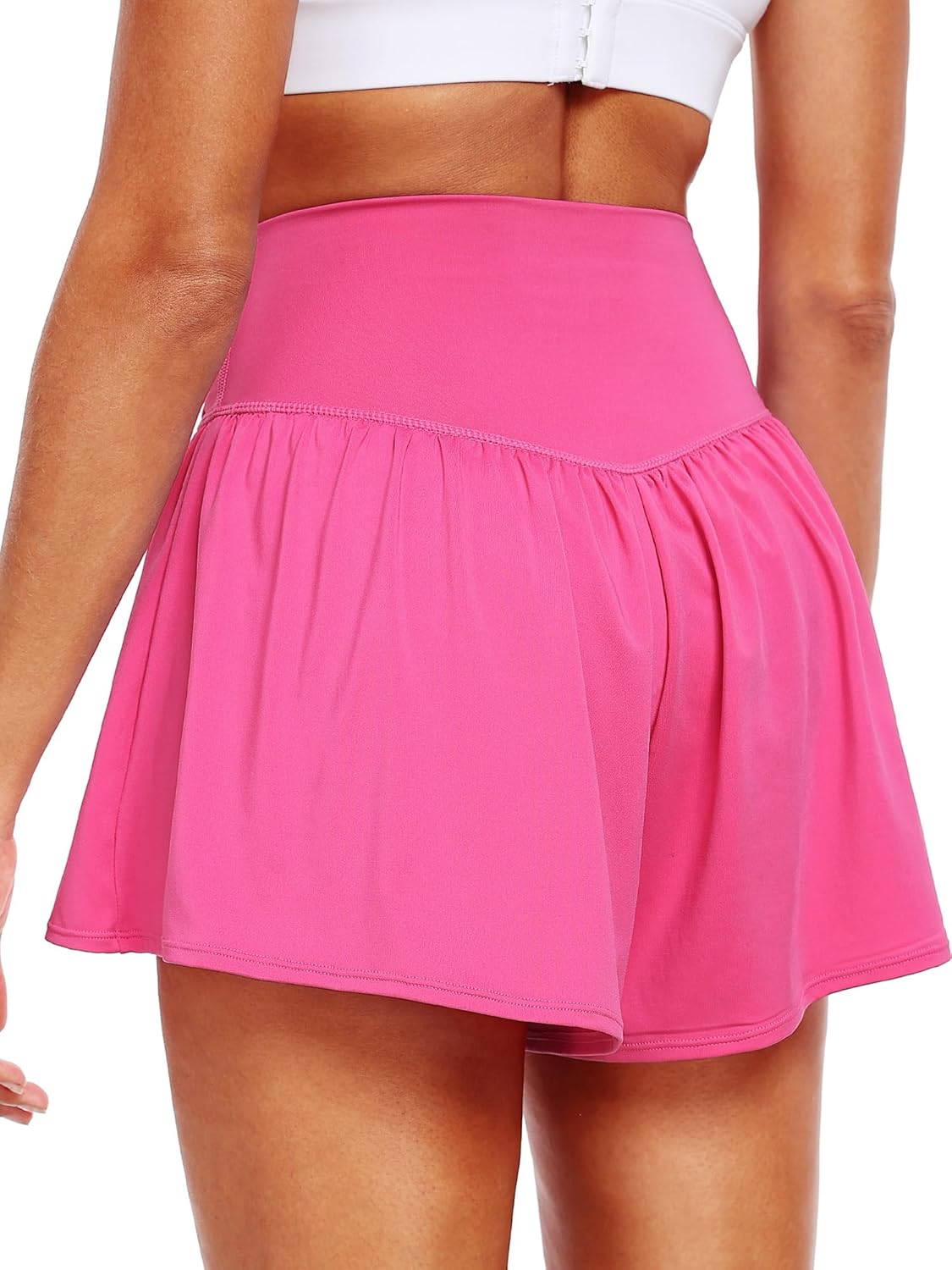 CADMUS Women's 2-in-1 Athletic Shorts - Flowy Spandex Butterfly Design for Running & Tennis