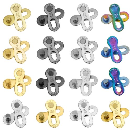 Inkesky 4 Pairs Re-usable Quick Link for Bike Chains - Compatible with Shimano/KMC/Campagnolo/SRAM (6/7/8-speed (Gold))