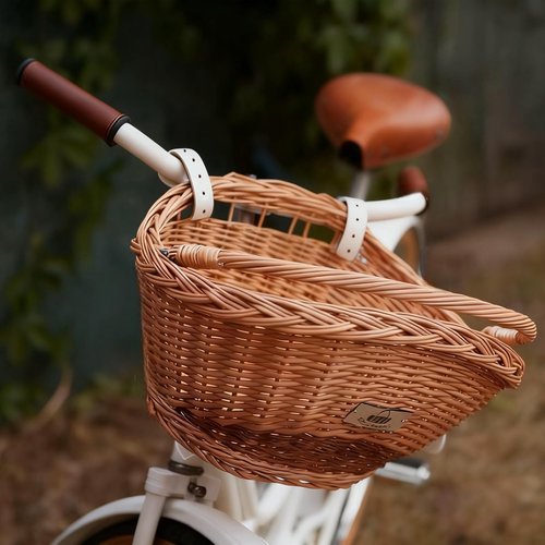 UpvoyFunee 2pcs Bicycle Basket Hardware Accessories PU Children's and Adult Bicycle Basket Accessories with Adjustable Buckles