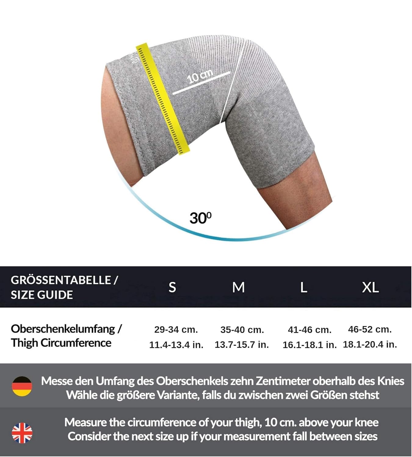 Skiennix Knee Compression Sleeve - Supportive Brace for Men & Women | XL Grey for Running & Weightlifting