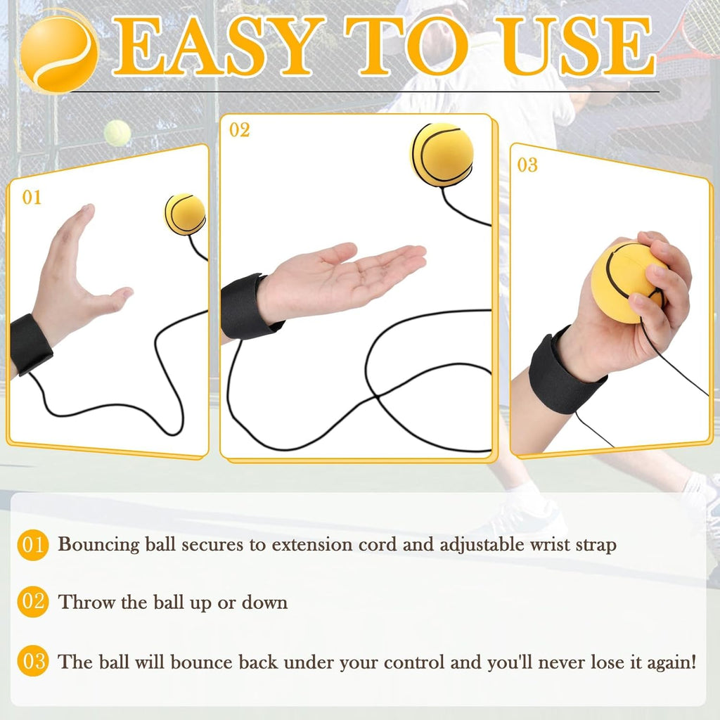 SAYAYA Wrist Return Ball - Rebound Sport Balls with Elastic Strap for Baseball, Soccer & Tennis | 2.36 Inches