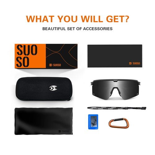Occhsouo Sports Sunglasses for Men: Cycling Glasses Womens Youth Sunglasses for Baseball Running