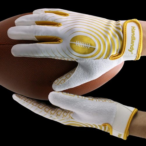 Handlandy Youth Football Gloves - Kids' Sticky Receiver Gloves with Super Grip | Perfect Gift for Boys & Girls