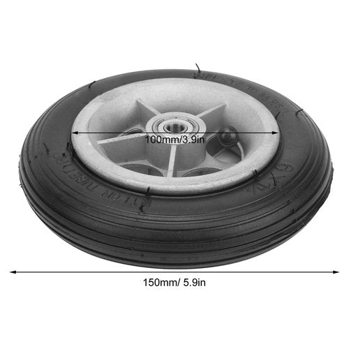 Bindpo Electric Scooter Tyre, 6inch 6x1 1/4 6in Rubber Wheel WearResisting for Tire Accessories for Tire Replacement