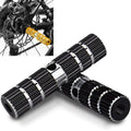1 Pairs Aluminum Alloy Bike Pegs for Mountain Bike Cycling Stunt Pegs Fit 3/8 inch Axles Black