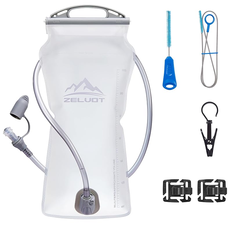 White 3L Hydration Bladder Kit 6-in-1 with Cleaning Brushes & Tubes