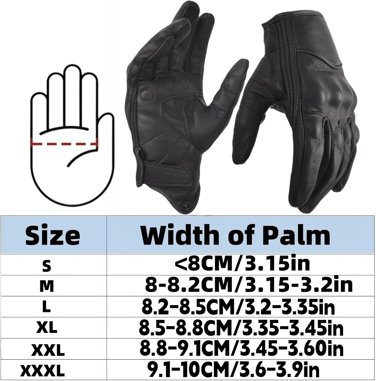 Skiennix Men's Goatskin Leather Gloves - Touchscreen & Windproof for Urban Riding | Full Finger Design