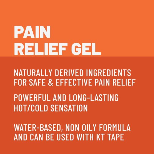 KT Tape Pain Relief Gel - Time-Released Topical Solution for Back Pain, Sciatica & Arthritis | 3.0 oz Roll-On