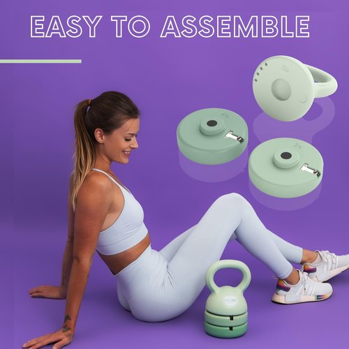 Polyfit Adjustable Kettlebell | 5 lb - 12 lb | Kettlebell Weights Set for Home Gym
