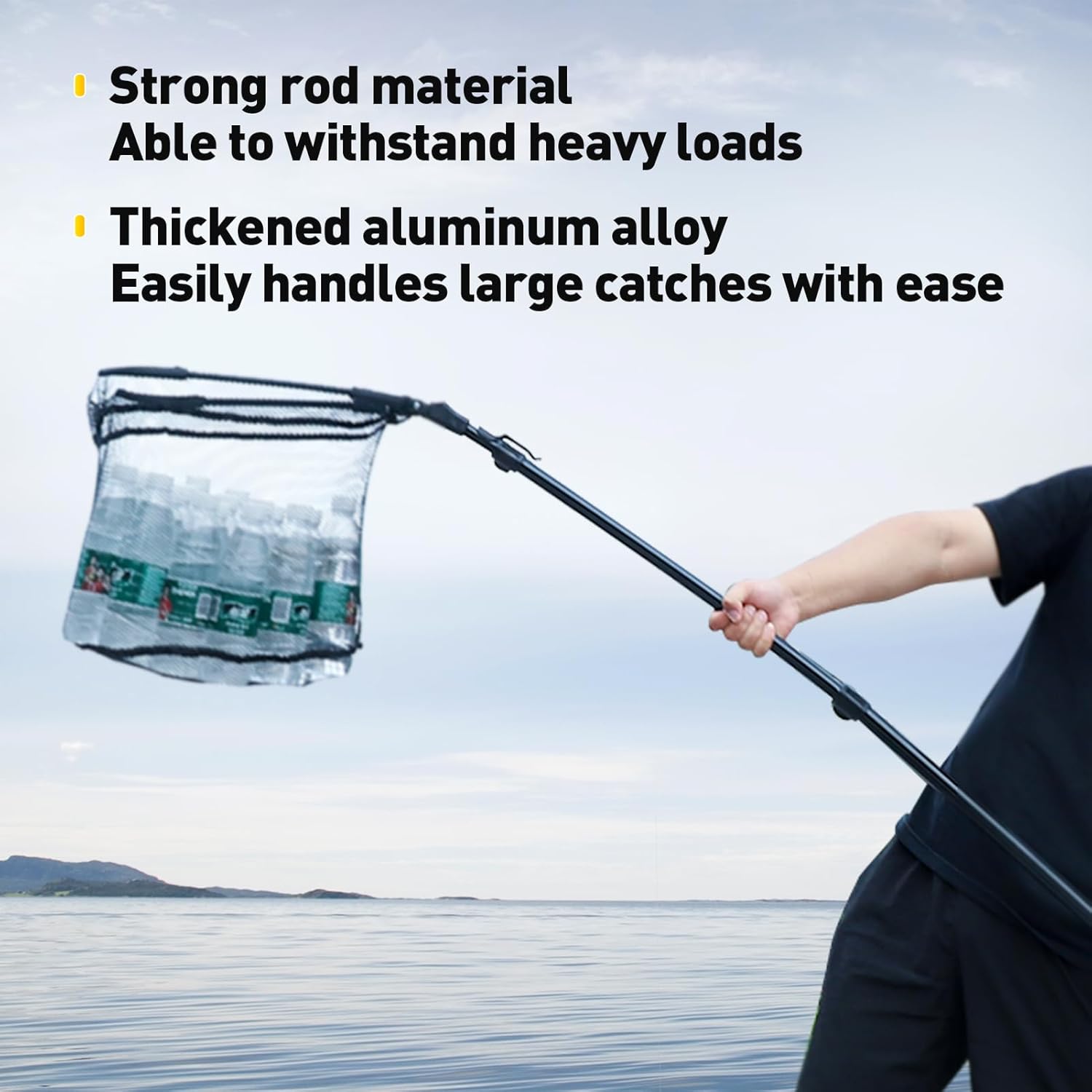Skiennix Fishing Net - Telescoping Handle & Collapsible Design - Quick Unfolding for Easy Use