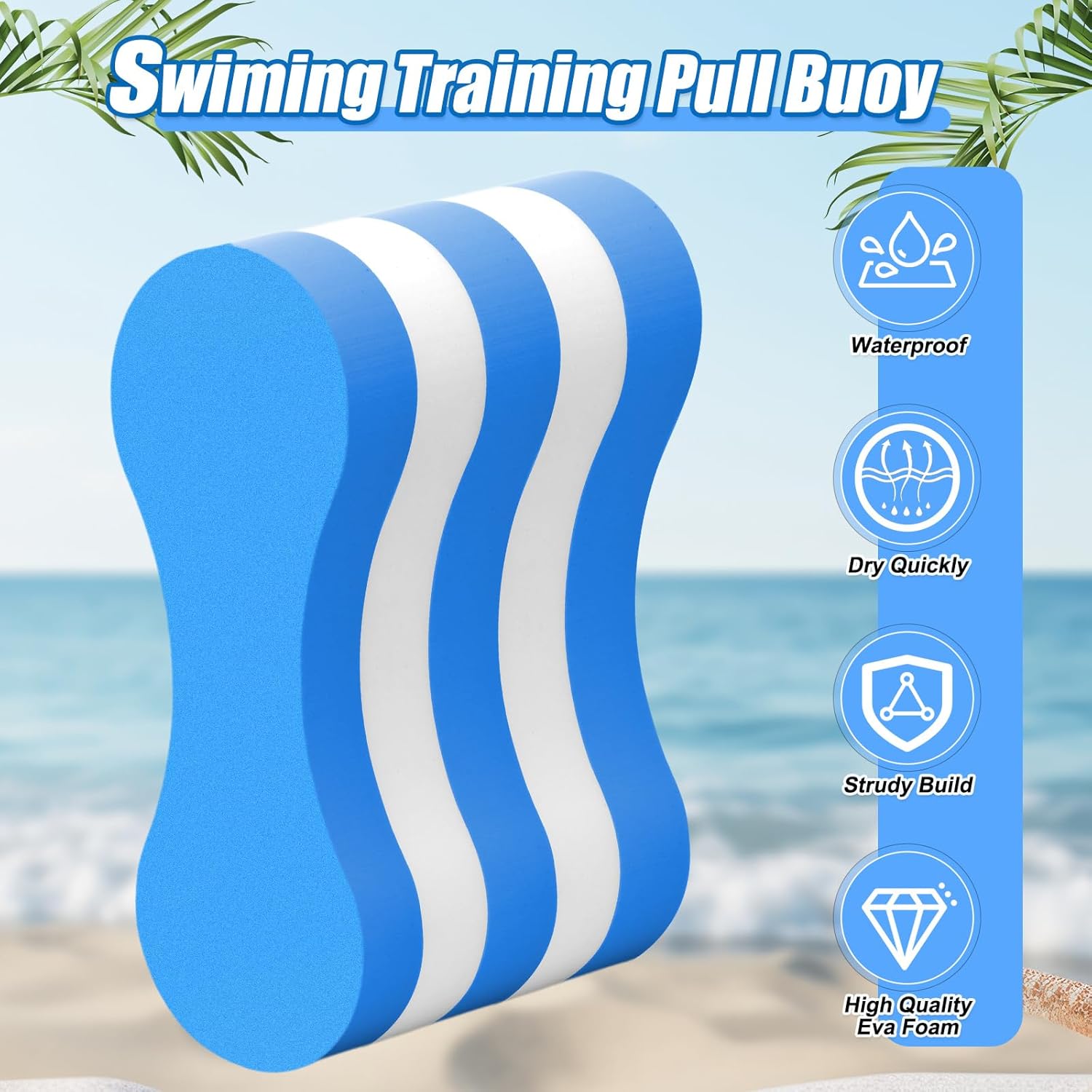 Skiennix Swim Training Equipment Kit - 4 Pcs Pull Buoy & Hand Paddles with Mesh Backpack for Adults