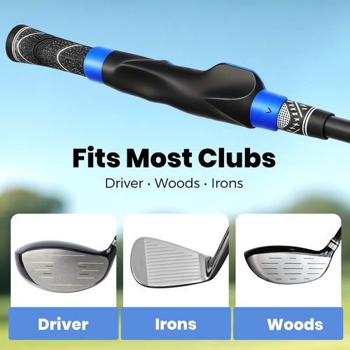 honharo Golf Grip Trainer – Right-Hand Swing Trainer & Practice Grip Corrector for Proper Hand Position, Muscle Memory & Consistent Swings – Non-Slip, Easy Install, Fits Most Clubs – Great Golf Gift for Men & Dads