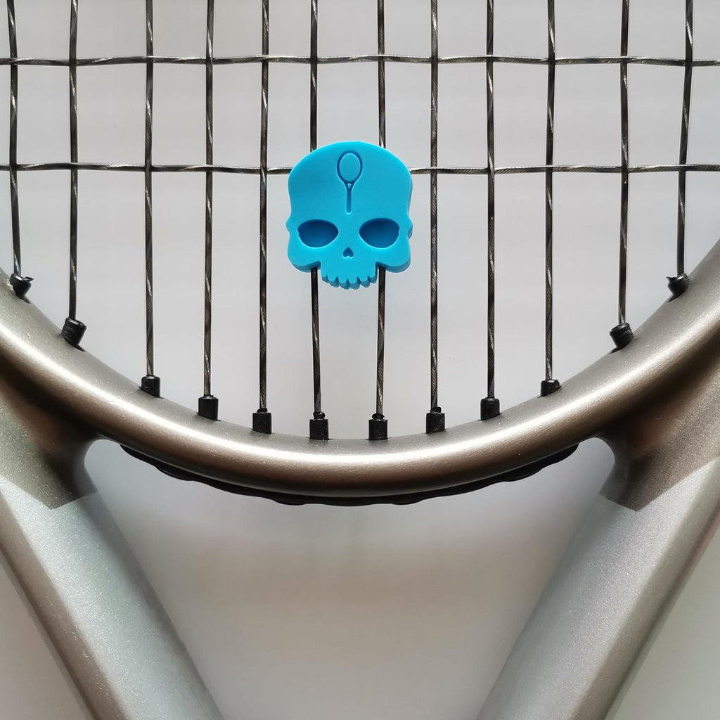 Tennis Dampener Cute/Funny 6 Pack Skull Tennis Racket Vibration Dampener Soft Silicone Tennis Racquet Shock Absorbing Tennis Damper Tennis Racket Shock Absorber(6 Pack Skull)