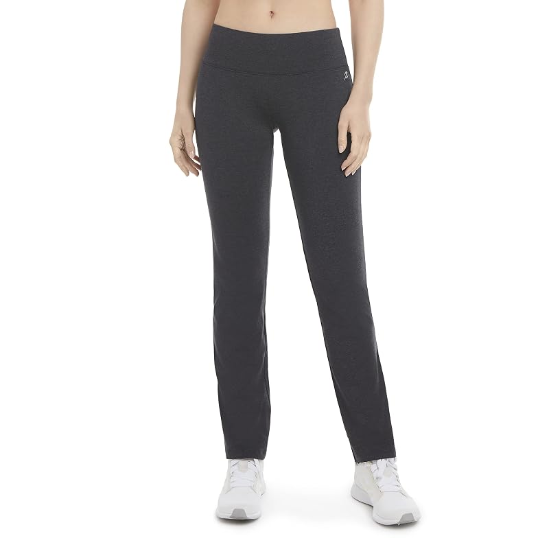 Energy Zone Women’s Cotton Stretch Yoga Pants Charcoal Heather Large