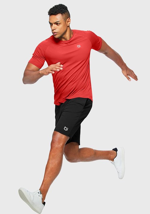 G Gradual Men's Quick-Dry Workout T-Shirts - Lightweight Cooling Gym Tee for Running & Hiking