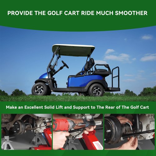 Cartalia Upgraded Heavy Duty Rear 4-Leaf Springs Kit for Club Car Precedent 2004-Up, Tempo & Onward 2017-Up Golf Cart Suspension with Bushings Sleeves U-Bolts Replace #102509301 102513001 Load Support