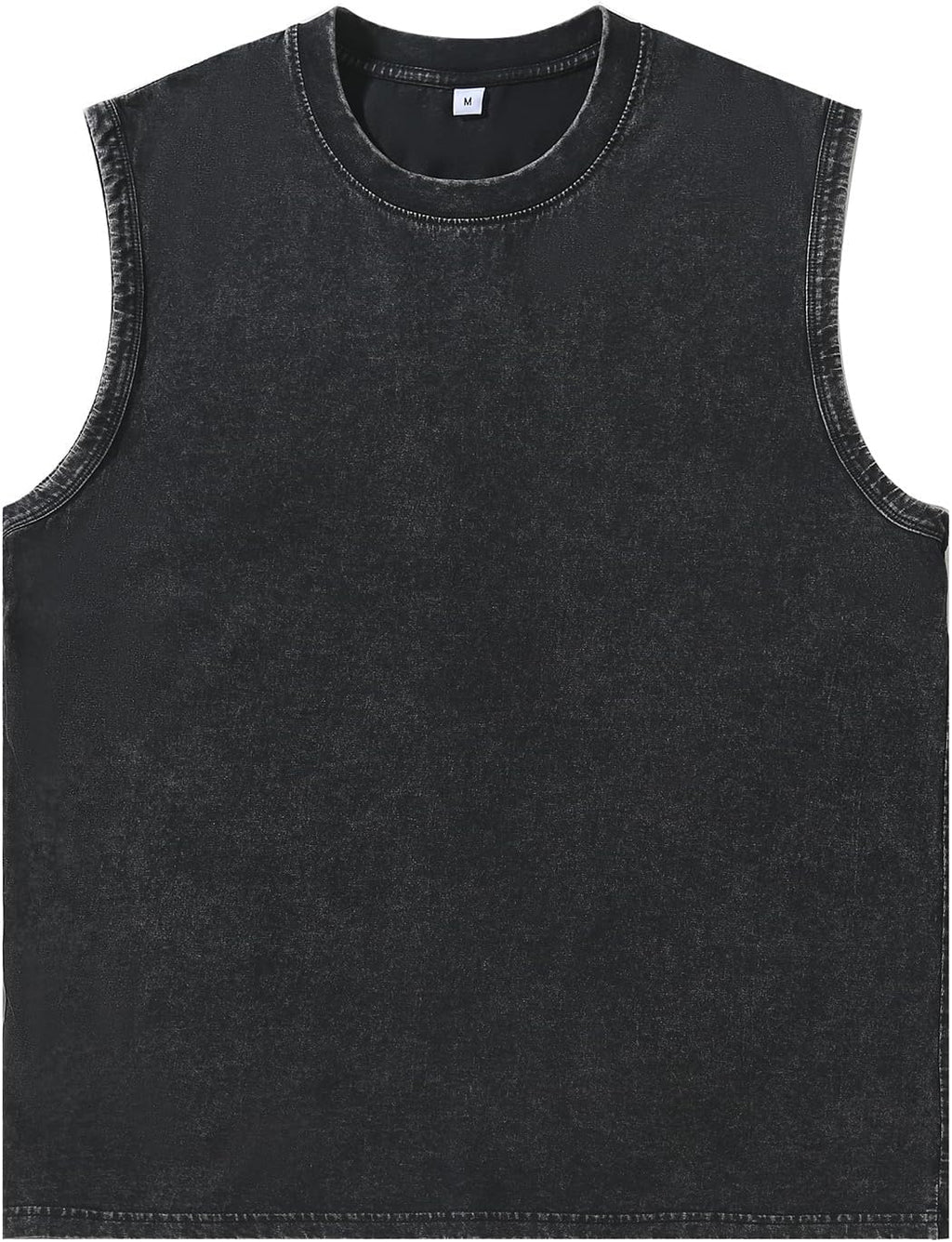 Skiennix Men's Workout Tank Tops - Sleeveless Cotton Muscle Shirts for Gym | Acid Wash, Loose Fit