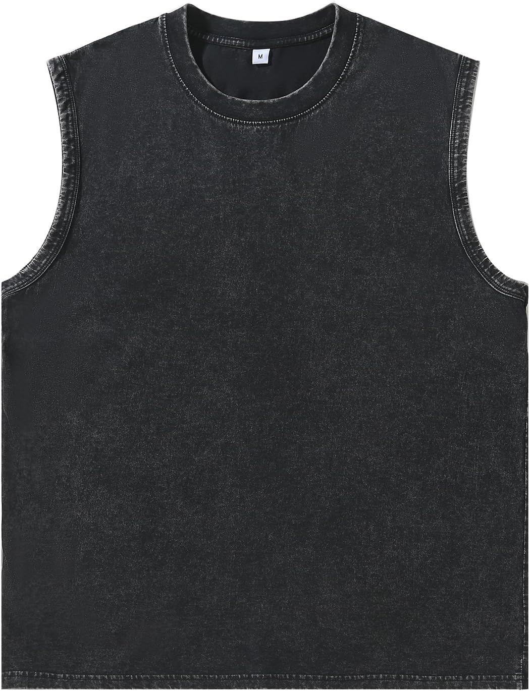 Skiennix Men's Workout Tank Tops - Sleeveless Cotton Muscle Shirts for Gym | Acid Wash, Loose Fit