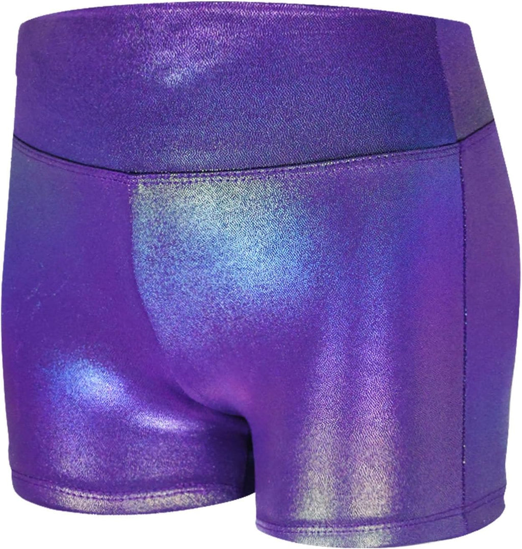 Skiennix Gymnastics Leotards for Girls - Sparkly Sleeveless Tumbling Bodysuits with Shorts
