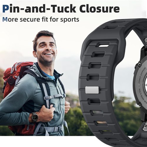 Negatta for Garmin Fenix 7 6 5 Watch Band/Fenix 8 E 47mm Band/Garmin Instinct Watch Bands, Silicon Quick Fit 22mm Band for Garmin Forerunner 965/955/945