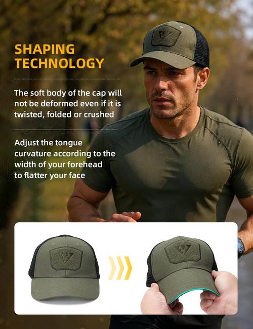 IDOGEAR Tactical Mesh Baseball Cap Breathable Operator Hat Military Ripstop Outdoor Hats with Loop Panel for Men & Women (Ranger Green)
