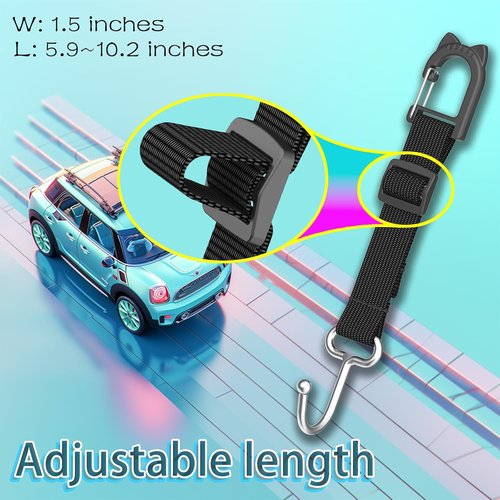 Car Headrest Hooks by [Brand Name] - Heavy Duty Metal Seat Hooks for Purses & Grocery Bags - 100 LBS Load Capacity