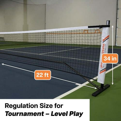 Rally Pickleball Net, Portable Net System, Indoor/Outdoor, Pickleball Training Aids, Regulation Size, Alloy Steel Frame, Net and Carry Bag (Deluxe)