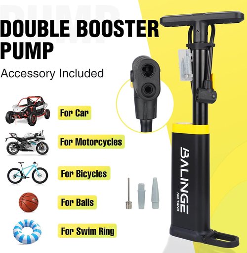 High-Pressure Portable Tire Pump by [Brand Name] - Up to 120 PSI, Ergonomic Design, Fits Presta & Schrader Valves