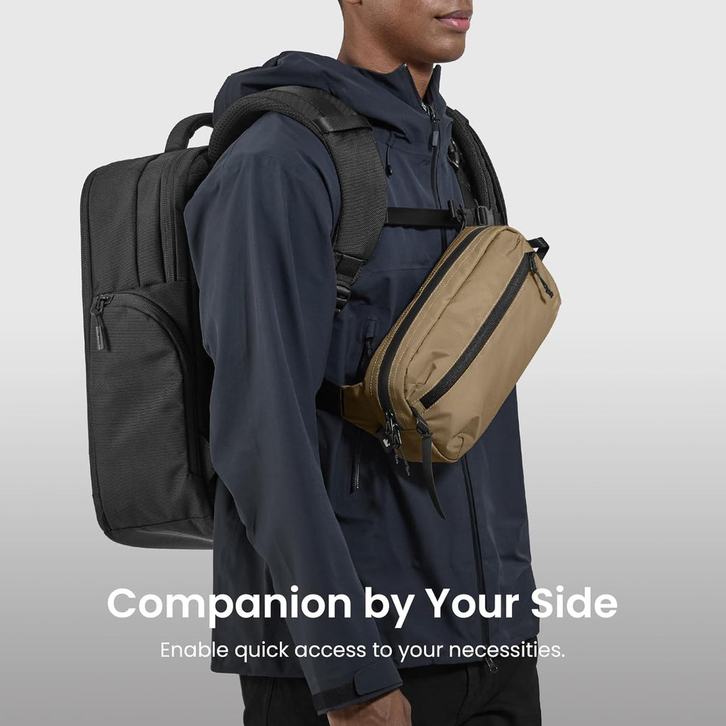 tomtoc Sling Bag - 3.5L RFID Blocking Crossbody Chest Pack | Water-Resistant Lightweight for Travel