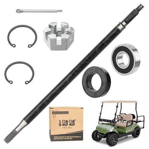 10L0L Golf Cart Rear Axle Shaft with Bearing Seal Kit Passenger Side Compactible with for Yamaha G16 G19 G22 1996-2008 Drive 2015-up Golf Cart Replaces JR1-G6512-00-00