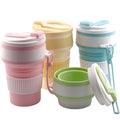 ZQZXD 4-Pack Collapsible Cup Reusable – 12oz Leakproof Travel Coffee Mug, Silicone, Foldable & Portable for Hiking, Camping, Office | Lightweight, Heat-Resistant, Easy to Clean, Outdoor & Travel Cup