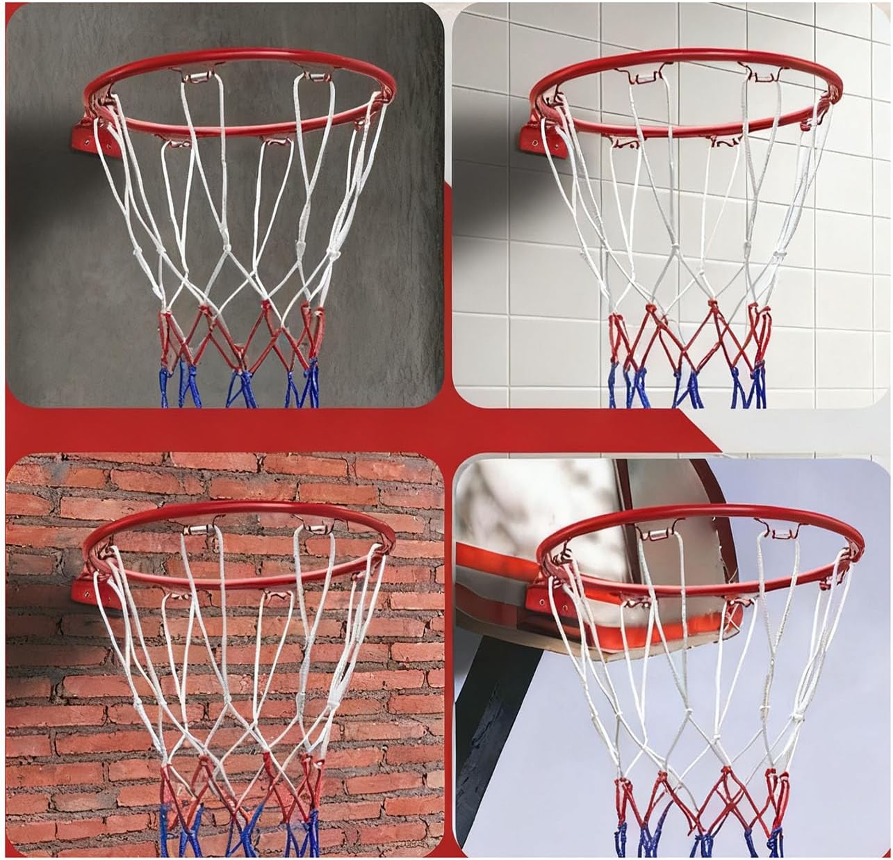Skiennix Kids Basketball Hoop - Wall-Mounted Indoor/Outdoor Rim Goal for Fun Playtime